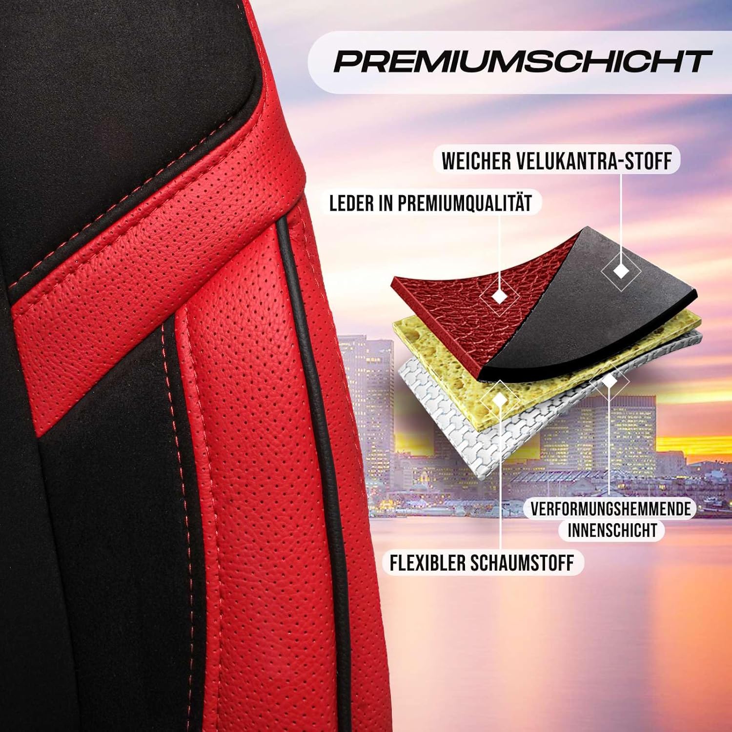 Lizbon Autositzbezüge für Mercedes Benz A-Klasse, Alcantara