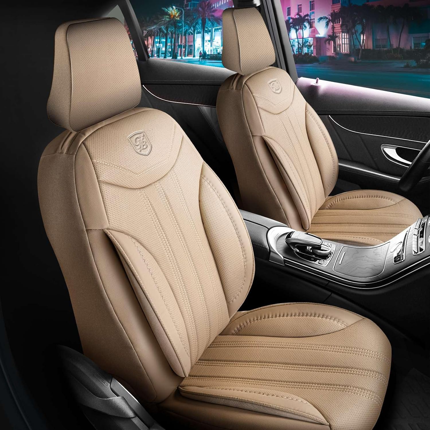 Miami Autositzbezüge für Opel Antara, Leder