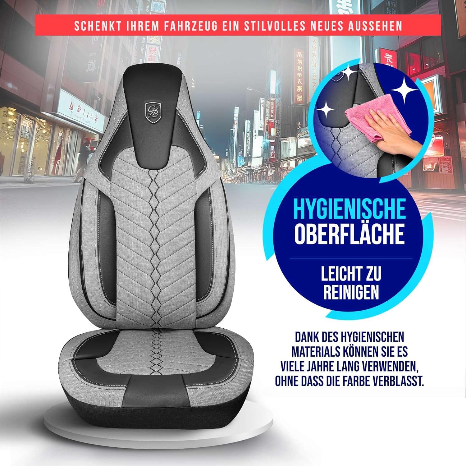 Munich Autositzbezüge für Mercedes Benz Sprinter, Leinen