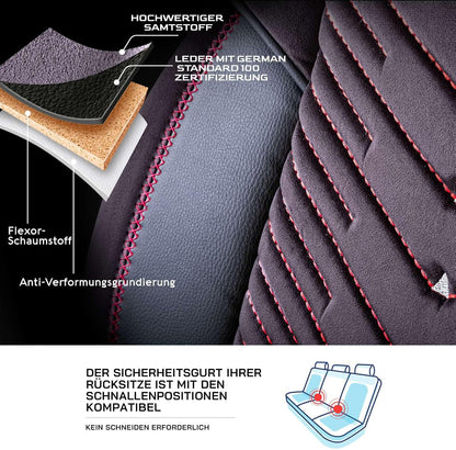 Dubai Autositzbezüge für Mercedes Benz A-Klasse, Samt