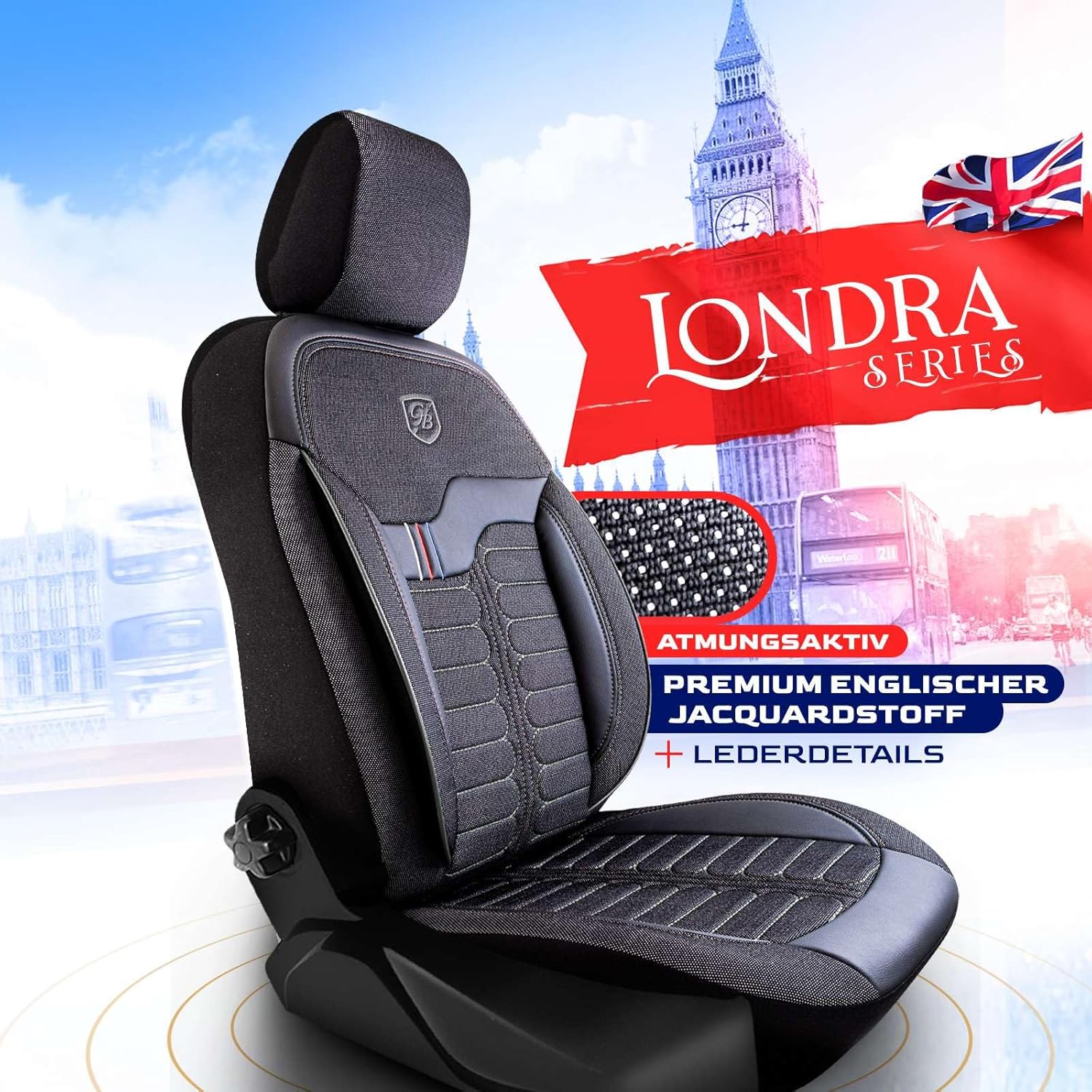 Londra Autositzbezüge für Kia Soul, Jacquard Sitzauflage