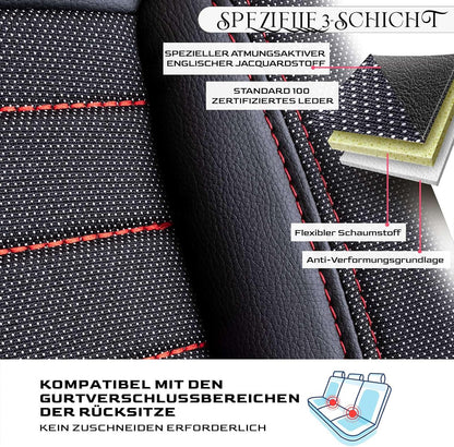 Londra Autositzbezüge für Kia Stinger, Jacquard Sitzauflage