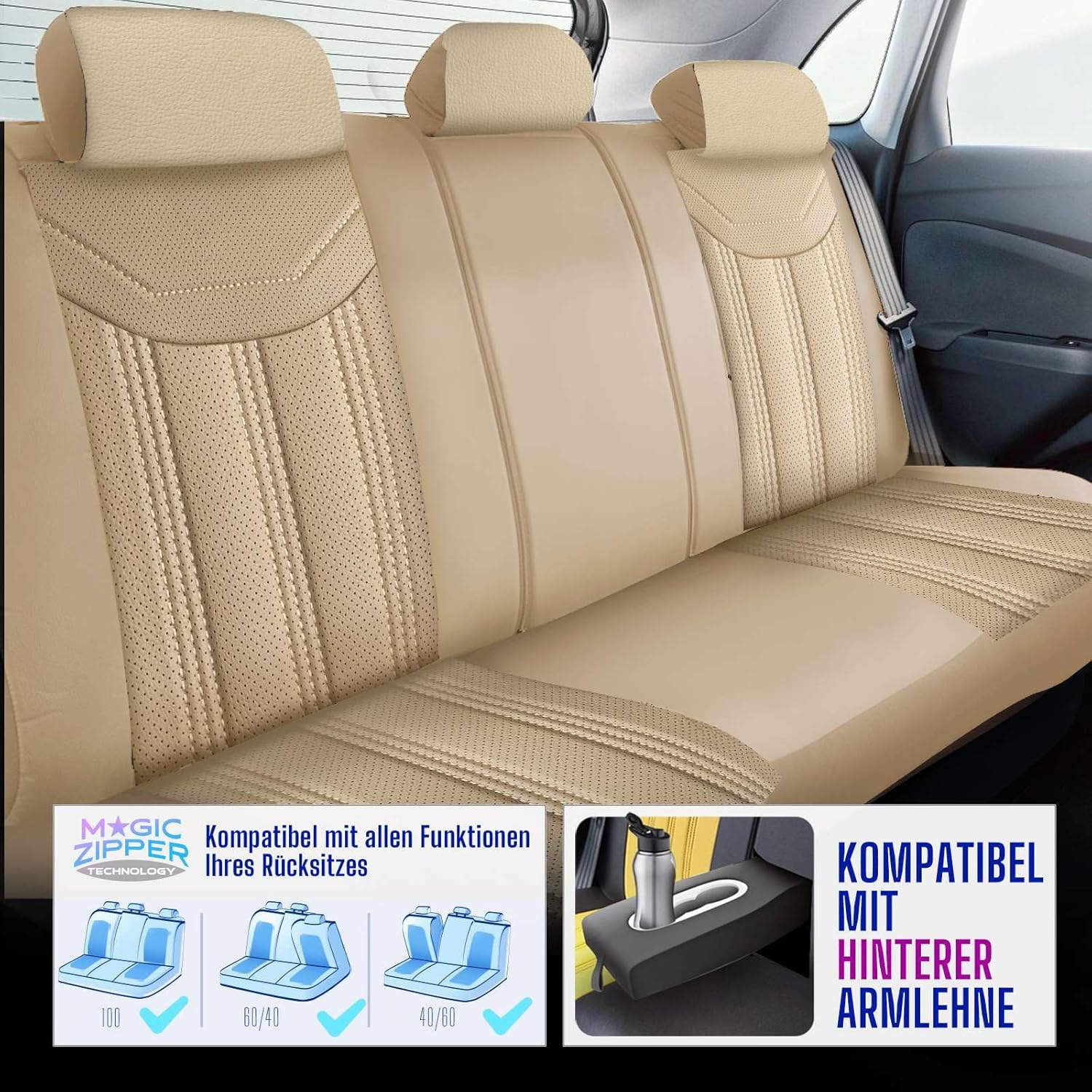 Miami Autositzbezüge für Jaguar S-Type, Leder