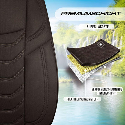 Lechfall Autositzbezüge für Ford Fiesta, Lacoste-Stoff