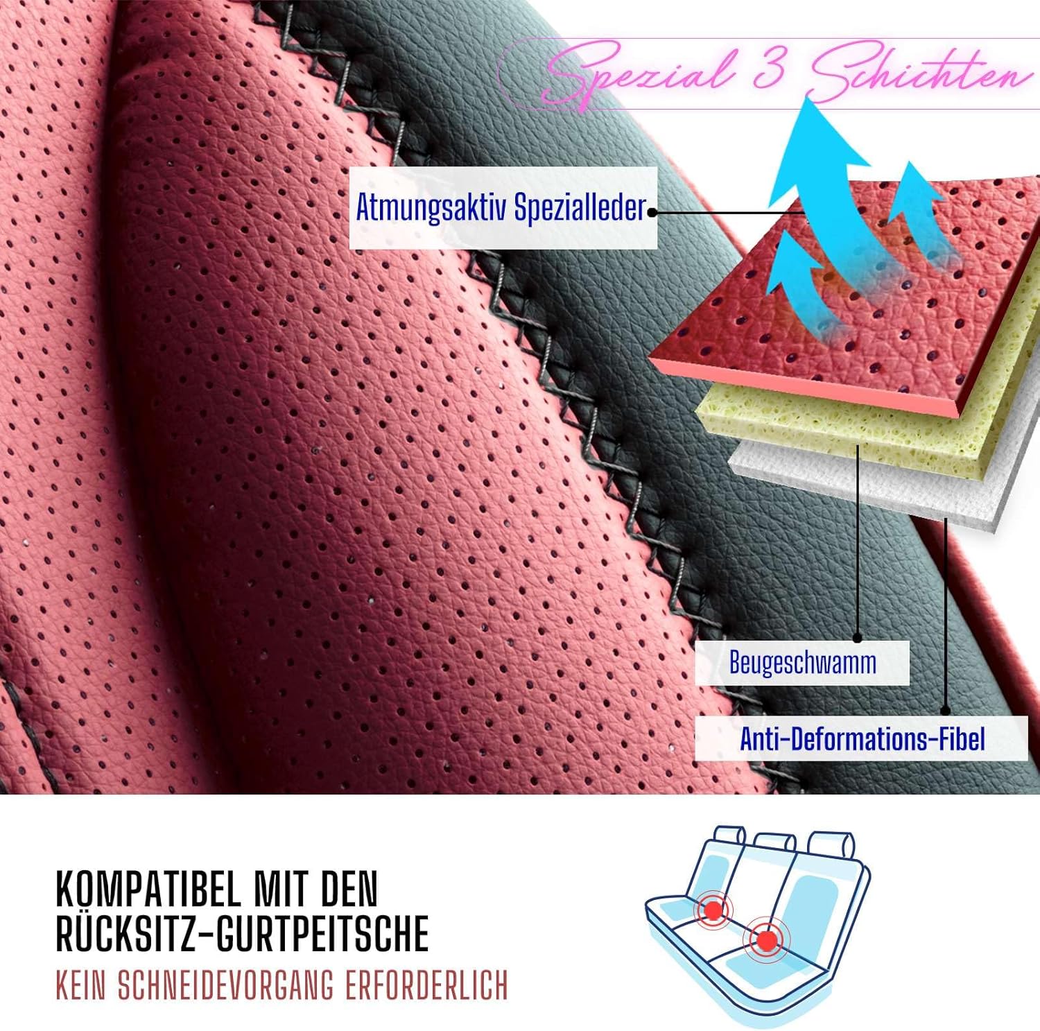 Miami Autositzbezüge für Fiat Ulysse, Leder
