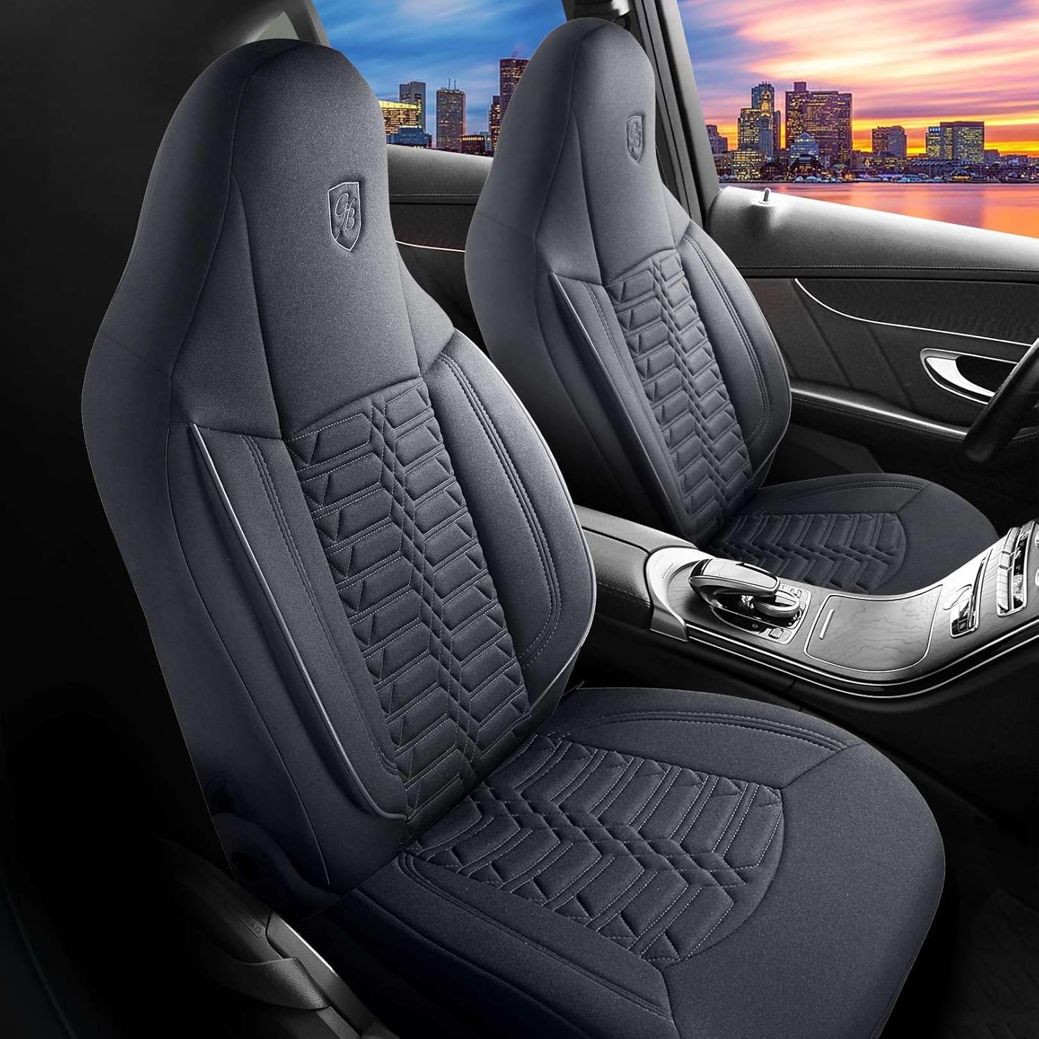 Polygon Autositzbezüge für Opel Crossland X, Lacoste-Stoff
