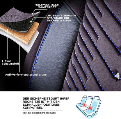 Dubai Autositzbezüge für Mercedes Benz A-Klasse, Samt