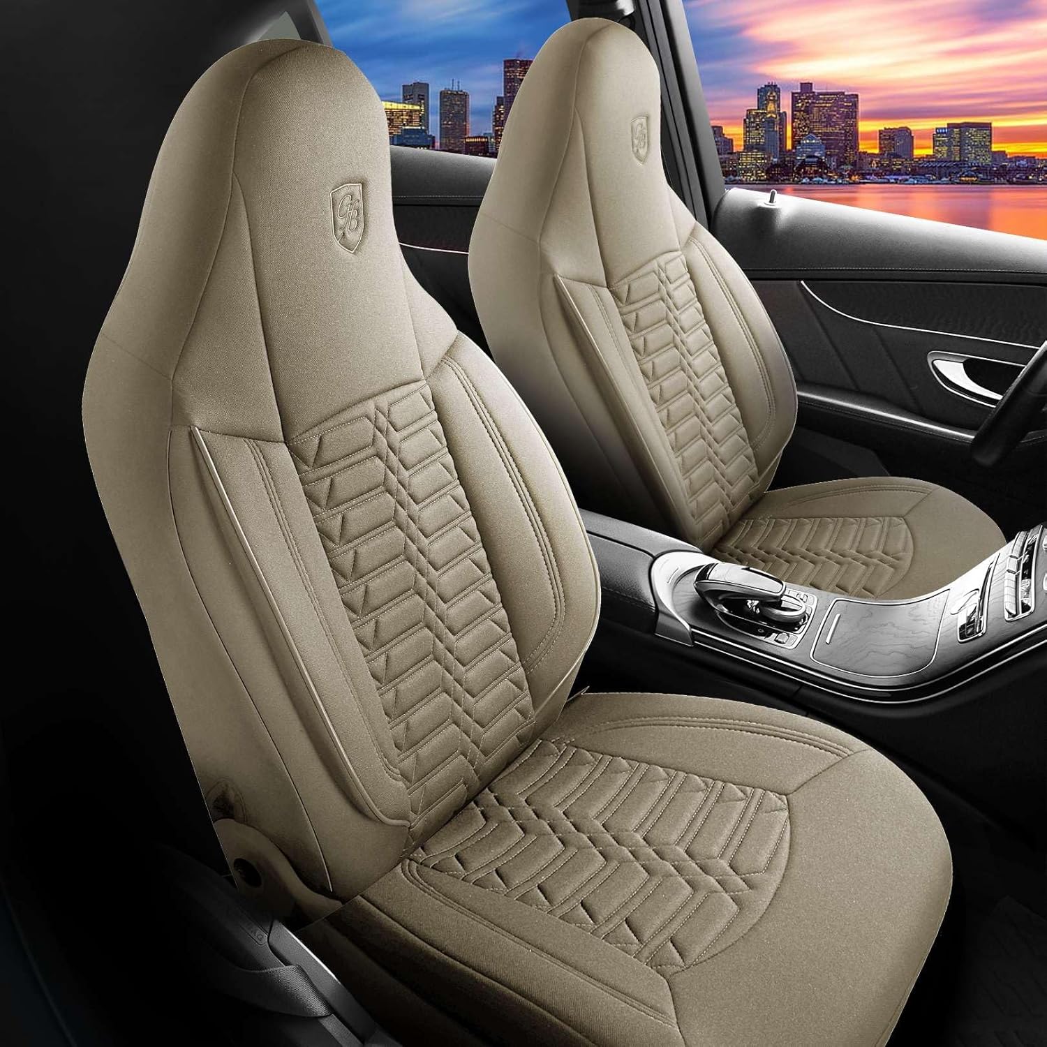 Polygon Autositzbezüge für Mercedes Benz A-Klasse, Lacoste-Stoff