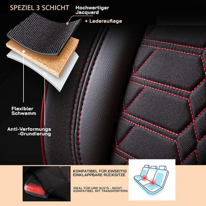 Venice Autositzbezüge für Mercedes Benz A-Klasse, Jacquard Sitzauflage