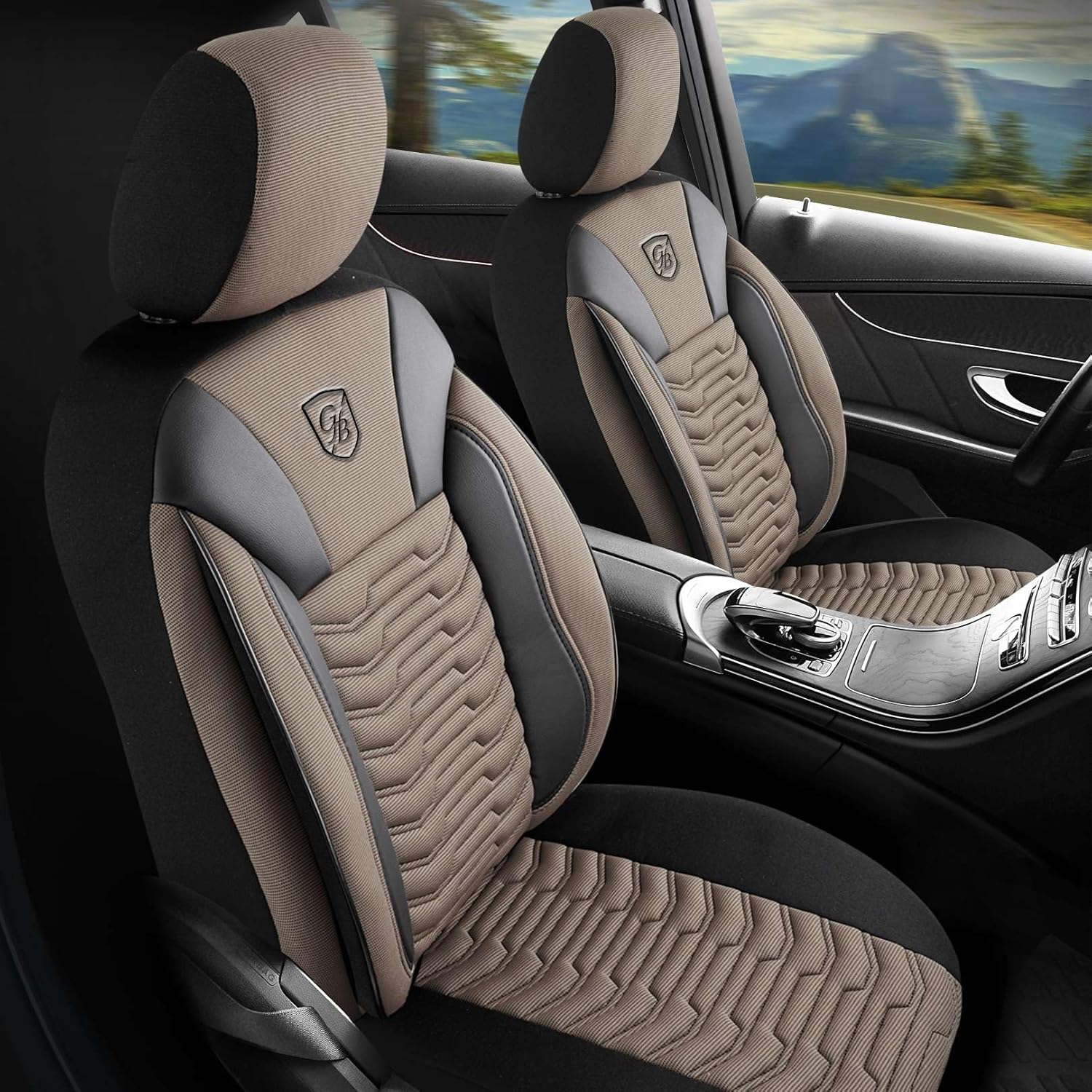 Paris Autositzbezüge für Mazda 2, Piqué-Stoff