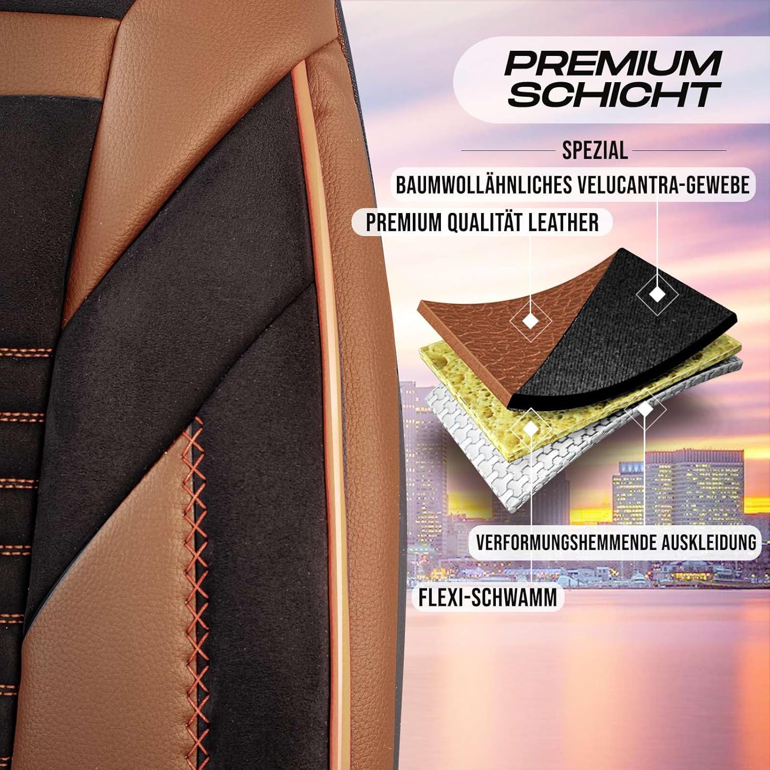 Boston Autositzbezüge für Mazda 6, Velours