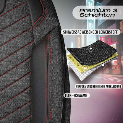 Munich Autositzbezüge für Mercedes Benz Sprinter, Leinen